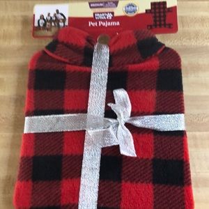 Size medium fleece pet pajamas